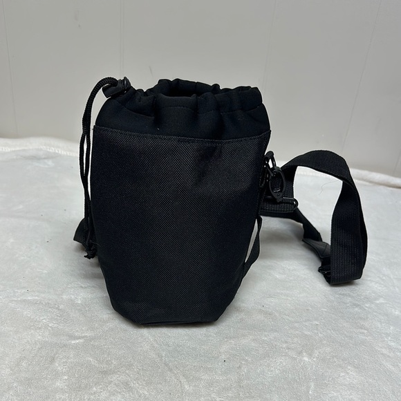 Black Belt Bag with Adjustable Strap and Drawstring Closure - Picture 1 of 10